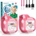 Toys for 3-12 Year Old Girls, Walkie Talkies Handsfree for Kids Rechargeable, Wearable Watch Style, Long Range for Indoor & Outdoor Play, Birthday Gifts for Girls (Pink)