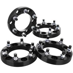 Betthand 4PK 6x5.5 to 6x5.5 (6x139.7mm) Wheel Spacers, 108mm Centric Hub Bore, M12x1.5 Studs Thread, 1 inch (25.4mm) Thickness for Toyota Tacoma, 4Runner, Tundra, FJ Cruiser