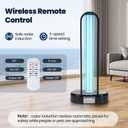 UV Light Sanitizer, 60W Ultraviolet Light with Ozone, UV Lamp with Remote Control & 3 Speed Timings, Home Disinfection Device, Dust Mites Remover, Ultraviolet Sanitizer for Room, Home, Hotel, Office