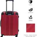 Kenneth Cole REACTION Out of Bounds Lightweight Hardshell 4-Wheel Spinner Luggage, Scarlet Red, 24-Inch Checked