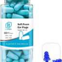 LYSIAN Ultra Soft Foam Earplugs Sleep, Noise Cancelling Ear Plugs for Sleeping, Shooting,Travel and Work-38dB SNR 31dB NRR Sound Blocking-60 Pairs Pack (Lake Blue)