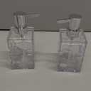 2 Pack Clear Rust Proof Soap Dispenser, Acrylic Plastic Hand Soap Lotion Dispenser Set for Bathroom&Kitchen