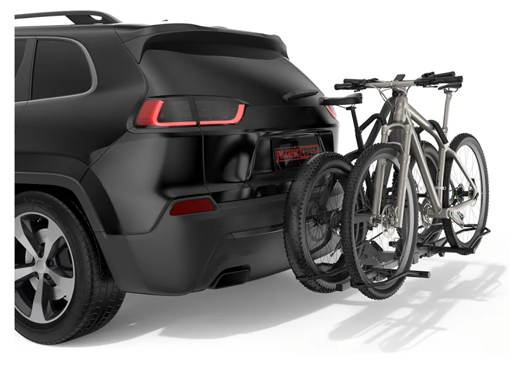 Bike Rack for Car & SUV - 2'' Hitch or Trucks/RV | 160lb Heavy-Duty Car Bike Rack, E-Bike & Fat Tire Ready (5'') | Foldable, Tilt-Away, Anti-Rattle Lock, No Extra Tools Needed