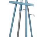 Leinuosen 1 Pcs Metal Easel Stand 16.5" H x 8.7" W x 4.3" D Table Top Easel Stand for Display Tripod Art Picture Mirror Modern Plate Holder for Display Book Photo Wedding Sign (Blue)