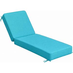 Outdoor Chaise Lounge Cushion, 75 x 23 x 6 Inches, Turquoise