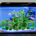 PietyPet Fish Tank Accessories Green Plants, 10pcs Green Fish Tank Decorations, Aquarium Decor Plastic Plants