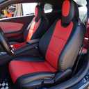 Iggee 2010-2015 Chevy Camaro Black/Red Artificial Leather Custom fit Front seat Cover
