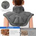 Microwavable Heated Neck Wrap Warmer and Shoulder Weighted Heating Pad Microwave for Hot and Cold Compress