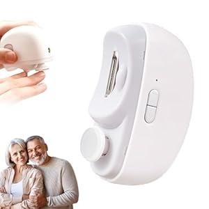 3 in 1 Smart Electric Nail Clippers for Seniors, Baby and Adults,Polishing Clipper with LED Light,Suitable for Fingernail Toenails(White)