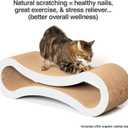 PetFusion Ultimate Cat Scratch Lounge, Cat Scratchers for Indoor Cats, Reversible & Durable, Made from Recycled Corrugated Cardboard, Cloud White