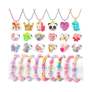 Toddler Girls Jewelry for 3 Year Old, Kids Play Jewelry Set for Little Girl Age 4-6, Children Dress Up Necklaces Childs Rings Bracelets for Toddlers Princess Ages 3+ 3-5 4 5 6 7 Years