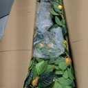 Jexine 2 Pack Artificial Lemon Tree 5 ft Tall Fake Plant Pre Potted Faux Lemon Tree Realistic Fruits for Indoor Home Decor Office Living Room