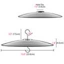 13" Glass Rain Cover for Bird Feeder Outdoors - Baffle on Shepherd Pole/Post or S Hook Hanging - Large Weather Guard Protective Dome - Clear (Dia. 33CM) (1PC/Pack)