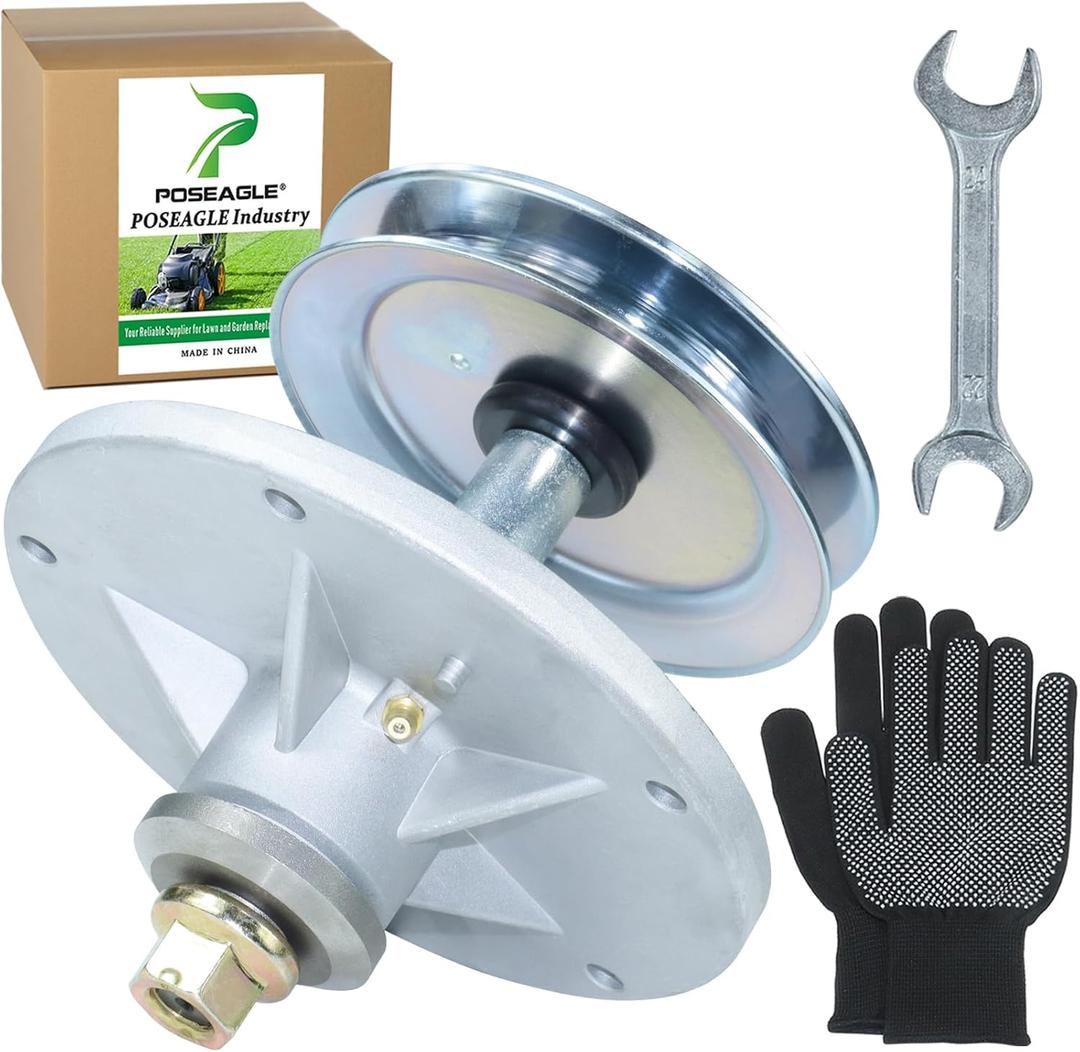 Pre-Greased 1001046 Spindle Assembly with 92851MA Pulley Replaces Murray 492574ma Spindle Assembly, 092574, 94129MA, 092851MA for Murray 40 Inch Cut Lawn Tractors