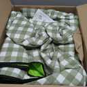 ZAZE Extra Large Picnic Outdoor Blanket, 80''x80'' Waterproof Foldable Blankets Gingham Picnic Mat for Beach, Camping Grass Lawn Park Accessories Cute Couple Gifts Ideas Wedding Registry(Green White)