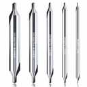 DKIBBITH 5pc Long Center Drill Bit Set, M2 HSS 60-Degree Angle 4'' Overall Length Center Drill Bits Kit, Countersink Tools for Metalworking Lathe Milling and Countersinking, Size 1.0 2.0 3.0 4.0 5.0