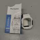 amBand Bands Case Screen Protector Compatible with Apple Watch Ultra 3/2/1 49mm, M1 Sport Series Rugged Cover Strap and 9H Tempered Glass Film, Protective Bumper for iWatch 49 mm Men White