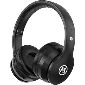 Mokata Headphones Kids Bluetooth 5.4 Wireless Play Time 68H Safe Volume Limit 85/94dB Over-Ear Foldable Headset,Fast Charging,with Aux Cord Built-in Mic for Toddler Child Pad Study Tablet Black