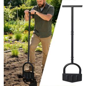 DIIG Manual Lawn Edger Tool with Long Handle, 8.5 Inch Steel Blade, Wide Foot Plate for Garden Edging, Lawn and Landscaping