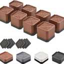 EclatBain Bed Risers Furniture Risers Heavy-Duty Rectangular Adjustable Block 8 Pack Lift to 3 inches and 4.3 inches Desk, Sofa, Chair Legs, Refrigerator, Washing Machine Support up to 4000 pounds