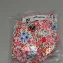 Aleumdr Women's One Piece Swimsuit Floral Print Whip Stitch Tummy Control Swimdress Skirt Bathing Suit with Pocket Size M