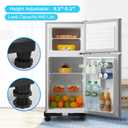 Nefish Mini Fridge Stand Universal Raised Base Adjustable Refrigerator Stands with 4 Strong Feet Washing Machine Pedestal Multi-Functional Bases for Dryer (Black)