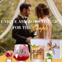 JOVGANK Wedding Gifts for Couples 2026, Bridal Shower Gifts, His and Hers Glass, Mr and Mrs Shot Glass, Hubby and Wifey Gift, Anniversary Couples Gift for Bride and Groom