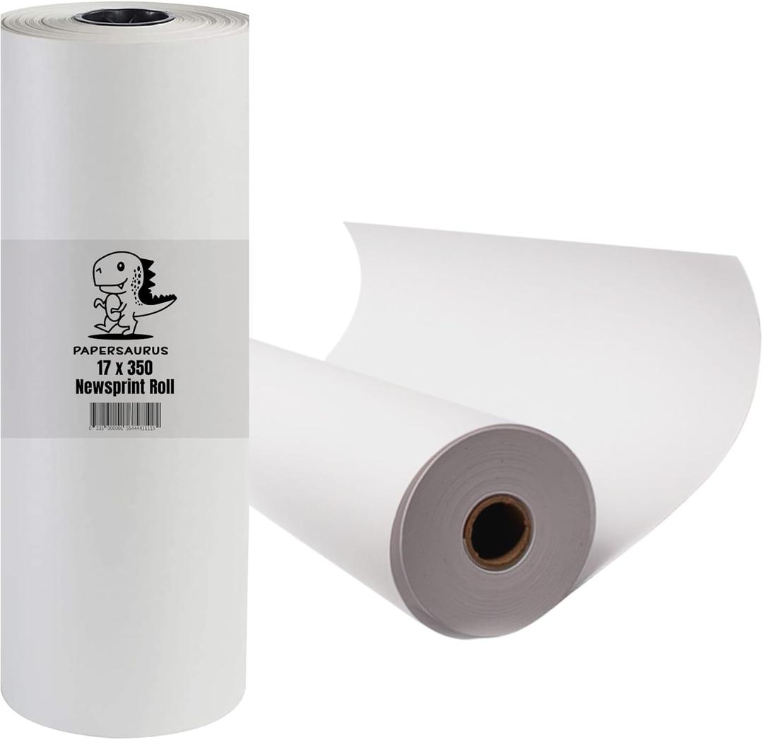 Papersaurus Newsprint Packing Paper Roll - Perfect for Moving, Packing, and Shipping - 17 Inch x 350 Feet