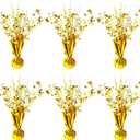6 Pack Metallic Foil Spray Centerpiece Star Table Decoration Burst Table Centerpieces for Birthday New Years Nye Wedding Anniversary Graduation Holiday Party Supplies Decor, Gold