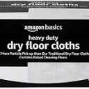 Basics Wet & Dry Sweeper Kit, 1 Sweeper Handle, 7 Heavy Duty Dry Floor Cloths, 3 Wet Floor Cloths, Pack of 1