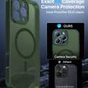 Magnetic for iPhone 16 Pro Max Case,Upgraded [Full Camera Protection][Compatible with Magsafe][Mil-Grade Protection] Shockproof Translucent Matte Phone Case for iPhone 16 Pro Max,Forest Green