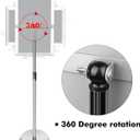 DISPLAYSWORKER Adjustable Poster Sign Stand,Floor-Standing Sign Holder with Heavy Duty Pedestal,for school hospital church shopping mall Silver 11 x 17inch