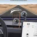 Upgraded MagSafe Tesla Phone Mount for Model Y Juniper & Model 3, No Adhesive Rock-Solid Stability Screen Clamp Phone Holder, 360 Adjustable, Compatible with All Phones, Tesla Accessories