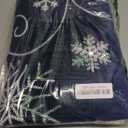 XAMSHOR Blue Christmas Tree Skirt 48 Inches Snow Sequin Embroidery with White Trim Border Decor for Xmas Holiday Party Ornaments