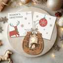 3 x Girl Horse Lovers Ornament 2025, Horse Gifts for Women, Girls, Teens, Kids, Wooden Ornaments for Christmas Horse Themed Party Decorations, Animal Lover Gifts as Christmas Horse Decor