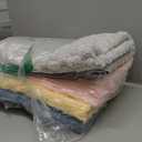 REDKISS 4 Pack Microfiber Bath Towels - Extra Large, Super Absorbent, Quick Dry Waffle Towels Set for Bathroom, Spa, Gym, and Travel - Luxury, Plush, 4 Multicolor (Pink+gray+yellow+blue)