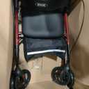 VOCIC Walkers for Seniors, Z21 Rollator Walker with Seat Supports 350lb, 8" Big Wheels for All Terrain, Ergonomic Arc Seat & 6" Ultra Backrest Foldable Walker, Dual Height Adjustment, Lightweight 2025