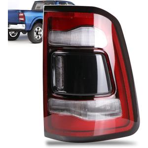 LED Tail Lights Black Cover w/o Blind Spot Detection Compatible With 2019-2023 Dodge Ram 2500 Right Passenger Side Replace:68361718AD
