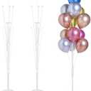 KATBUU 2 Sets of Balloon Stand Kit - 62in Balloon Stands with Base, Balloon Sticks, Decorations for Party Birthday Wedding Baby Shower Gender Reveal Graduation
