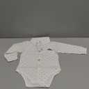 YALLET Baby Boy Clothes Suit, Infant Gentleman Outfits Printed Dress Shirt  0-18M