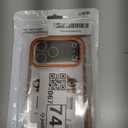 DEERLAMN Strong Magnetic Case for iPhone 17 Pro Max 6.9-Inch,[Compatible with Magsafe][Military Grade Drop Protection] Clear Slim Shockproof Protective Phone Cover-Transparent+Orange