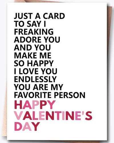 Valentines Day Card for Husband, Valentines Day Cards for Him, Funny Valentines Day Card for Wife & Kids & Boyfriend & Girlfriend, Valentine's Day Decorations, Valentine's Day Gift, Greeting Card, 7in x 5in (Folded), Envelope, 7.5in x 5.5in, 3 Pack