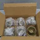 Woho Ribbed Glass Votive Candle Holders Set of 6, Vintage Tealight Candle Holder for Wedding Decor, Elegant Tea Lights Candle Holder for Dinner Table/ Christmas Decorations(Green, 2.1" H X 2.75" D)