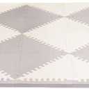 Skip Hop Baby Play Mat, Interlocking Foam Floor Tiles, 70" x 56", Playspot, Grey/Cream