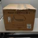 Open-Top Self Cleaning Litter Box, Automatic Cat Litter Box with APP Control, Dual Safety Sensors, Includes Trash Bags, Grey-White