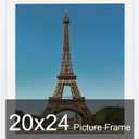 20x24 Frame, 20x24 Picture Frame Matted to 16x20, Solid Wood Poster Frame-Horizontal and Vertical Wall Hanging for Home, Exhibition, Caffe(White)