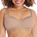 Playtex Women's Secrets Balconette Bra 4824, Full-Coverage Wireless T-Shirt Bra for Full Figures (36D)