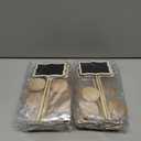 20PCS Wood Mini Chalkboard Sign and Replacement Stickers, Food Labels for Party Buffet,Blackboard for Message Board Signs,Weddings Place Cards, Birthday Party