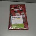 Pureegg Plastic Table Cloth Disposable 10 Pack, 54 x 108 Inch Table Cloths for Parties, Decorative Tablecloths for Rectangle Tables, Christmas Tablecloth Plastic, Leakproof & Sturdy, Christmas Red