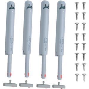 2 x 4 Sets Push Open Door Latch Touch Latches Push Latch Damping rebounder for Cabinet Hardware Release Latch Kitchen Drawer Push Catch Press Out Latch